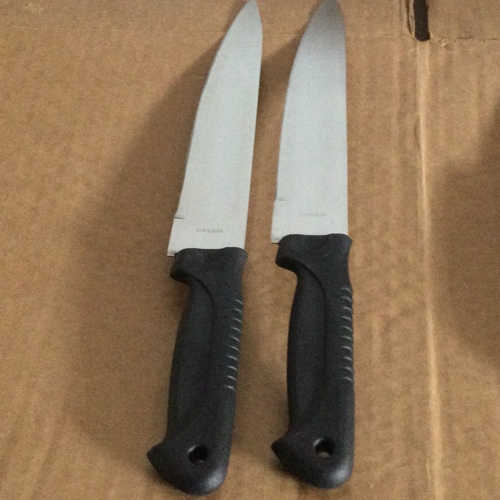New 2 Stainless Kitchen Knifes